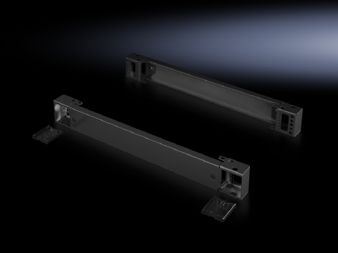 8601920 Front/Rear Solid Base/Plinth Component, For Use With TS, SE, CM, TP, PC, IW, TS IT Series 1600 mm W Enclosure, Sheet Steel/Plastic, Jet Black/Light Gray/Umbra Gray