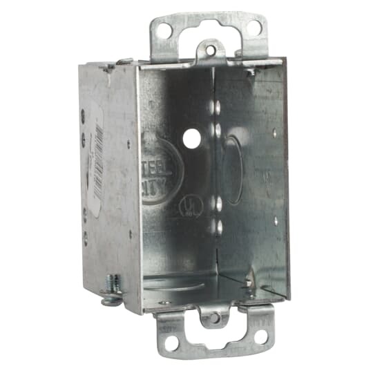 53-TB Steel City Switch Boxes, Galvanized Steel, 14 cu-in Capacity, 2 in W x 2-3/4 in D x 3 in L