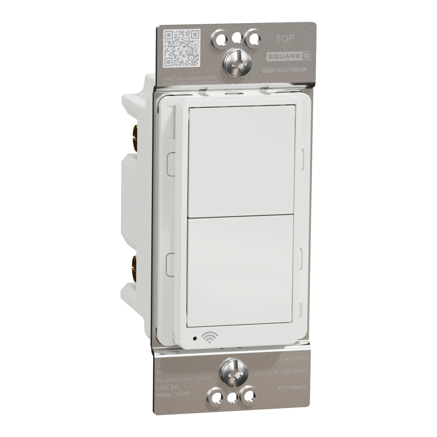 SQR141U1WHW X Series WiFi Switch, 120 V, 15 A, 60 Hz