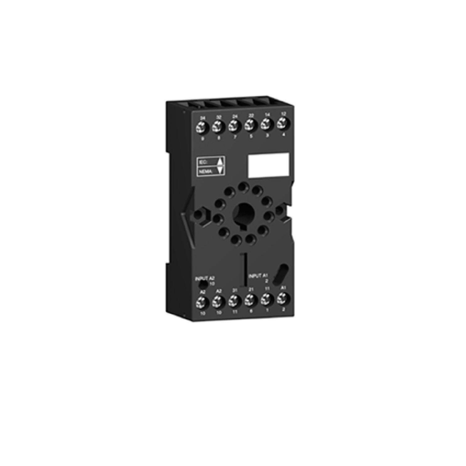 RUZC3M Zelio Mixed Relay Socket, 250 V AC, 10 A, For Use With Zelio RUMC (3 CO) Plug-In Relay, 11 Pin