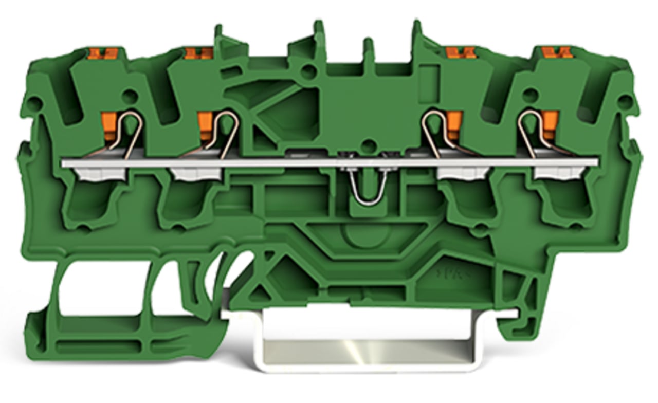 2202-1401/000-001 Operating Tool Conductor Terminal Block, 800 V, 24 A, 22 to 12 AWG Wire, 1 Poles, DIN Rail Mount