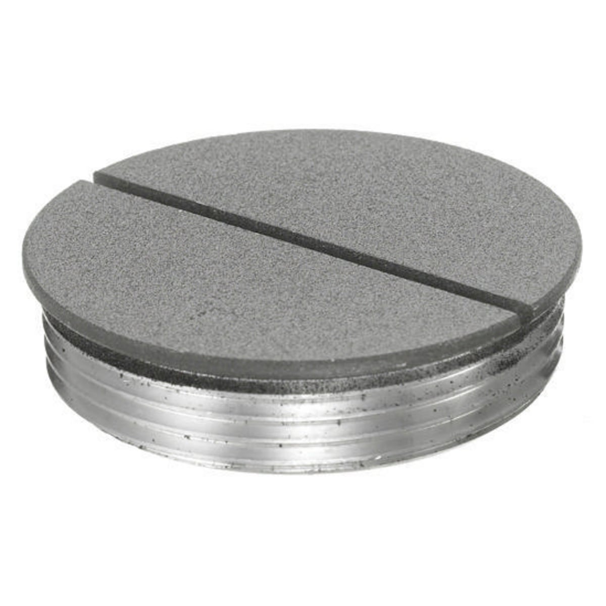 S1FP15GY SystemOne S1 Series Replacement Standard Sized Flush Plug, For Use With S1SPFFx, S1SPFFTx Furniture Feed Cover, 1-1/2 in NPT, Cast Aluminum