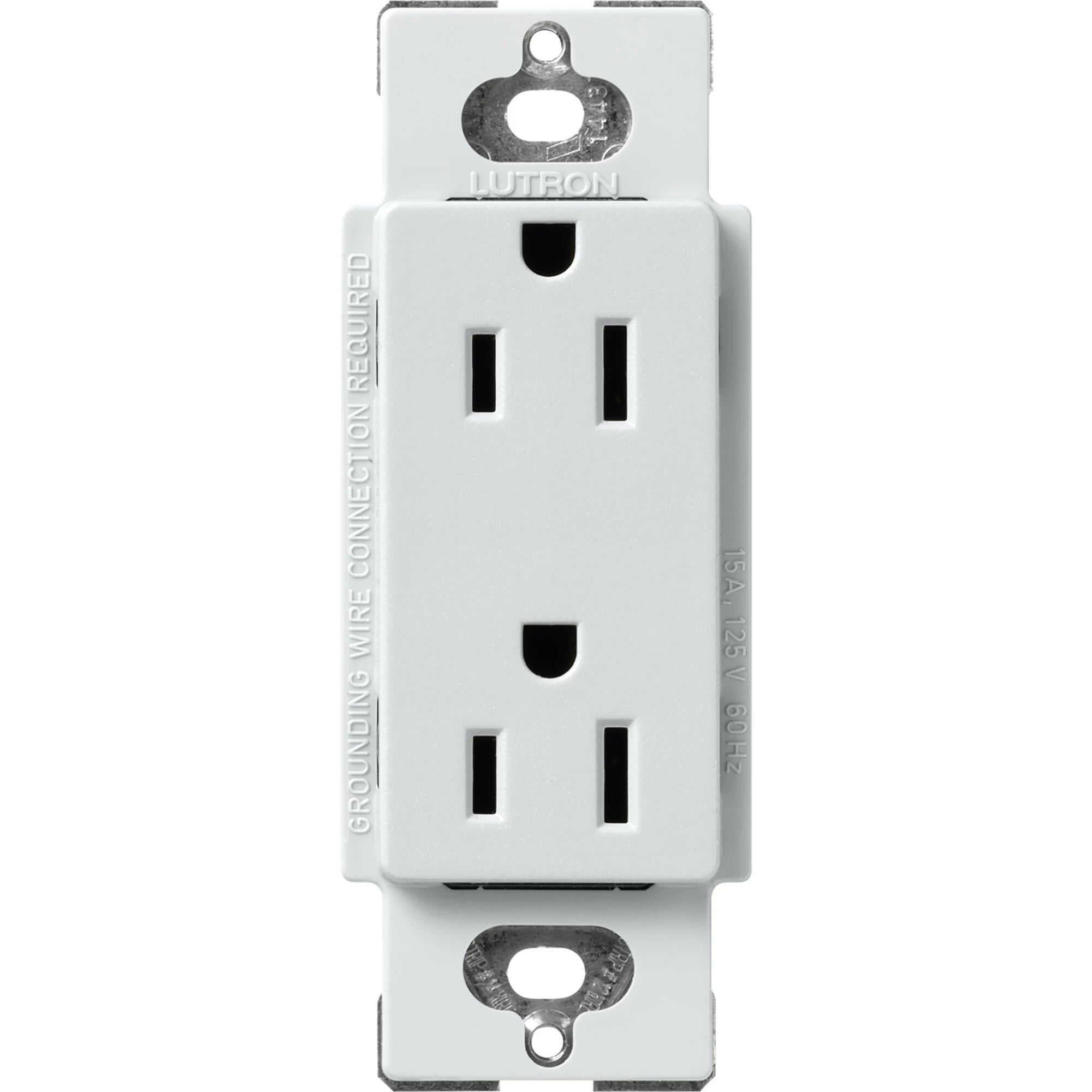 SCR-15-MI Claro Duplex Receptacle, Decorator-Style Outlet, 15 Amp, Satin, Mist