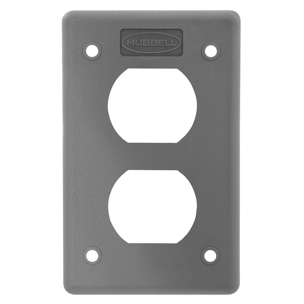 HBLP8FS Molded Watertight Weatherproof Cover Plate With Duplex Opening, 4.56 in L x 2.84 in W, Thermoplastic