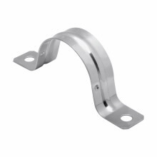 496 10SS 2-Hole Conduit Strap, 3 in, For Use With IMC/Rigid Conduit, 316 Stainless Steel, Natural