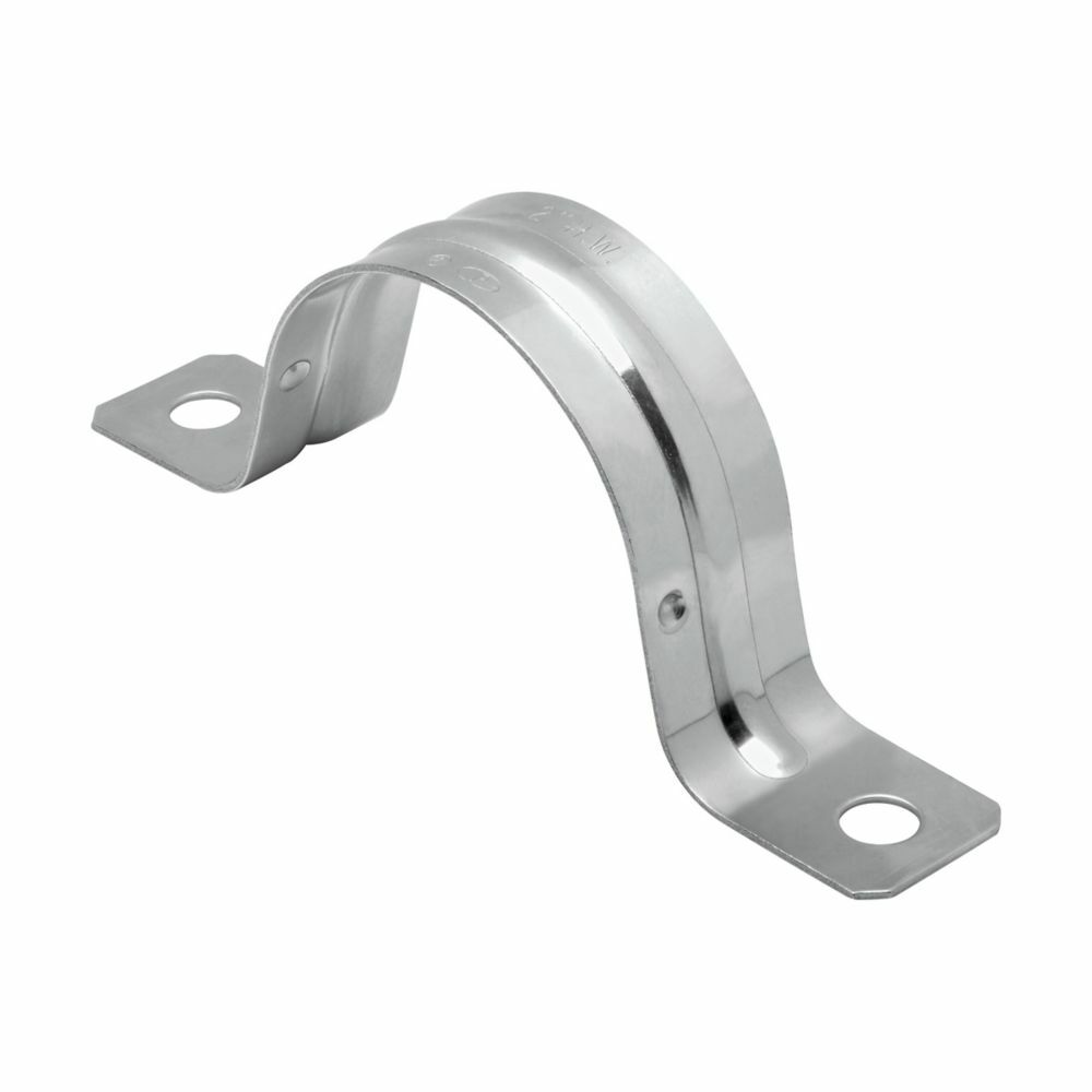 496 4SS 2-Hole Conduit Strap, 3/4 in, For Use With IMC/Rigid Conduit, 316 Stainless Steel, Natural