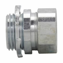 655US Compression Non-Insulated Conduit Connector, 2 in Trade, For Use With Thinwall EMT Conduit, Steel, Electro-Plated Zinc