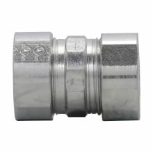 668US Compression Coupling, 3-1/2 in, For Use With EMT Conduit, Malleable Iron, Electro-Plated Zinc