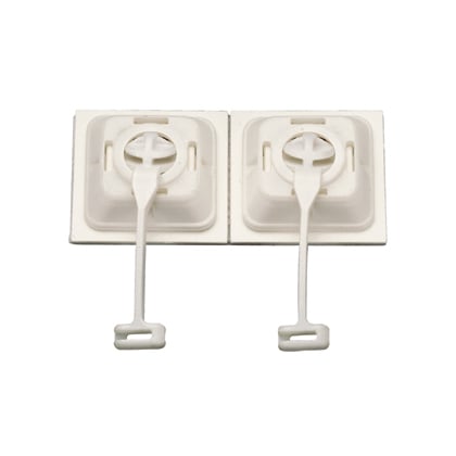 ABDCM30-AV-C Pan-Ty Cable Tie Mount, VHB Adhesive Tape Mount, Nylon 6.6, White