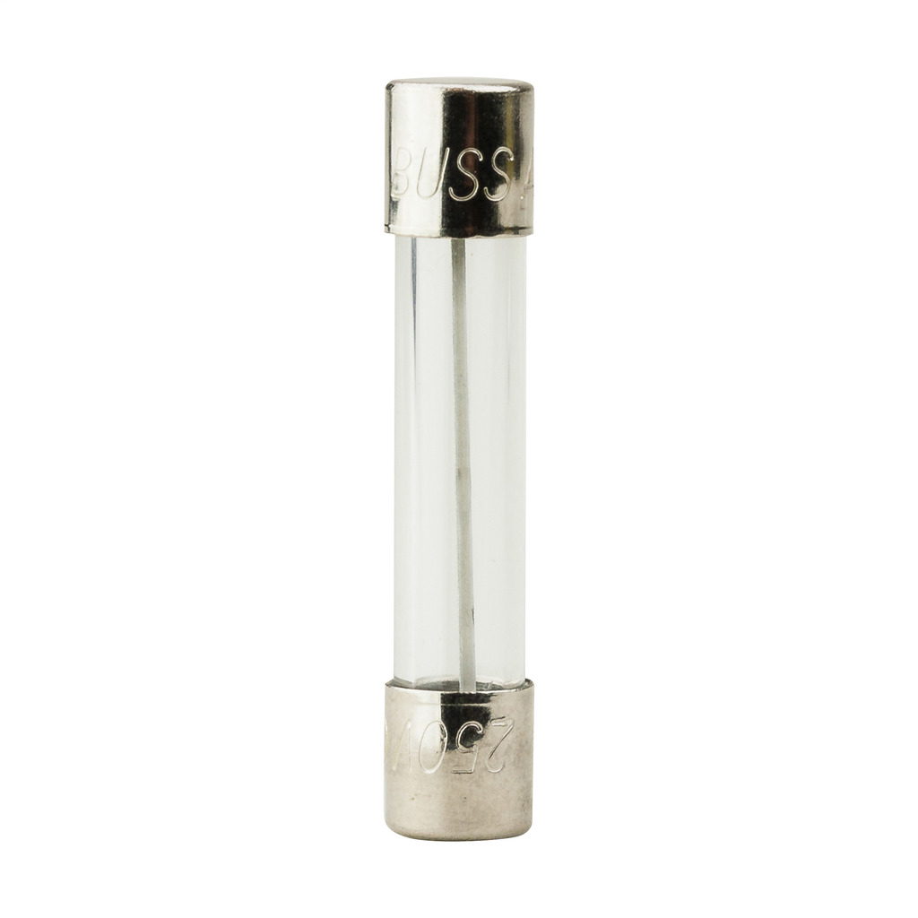 AGC-6-R Small Dimension Fast Acting Fuse With Nickel Plated Brass End Caps, 6 A, 250 V AC, 200 A, 10 kA Interrupt, Cylindrical Body