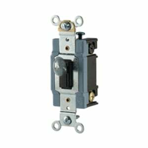 Eaton locking switch, #14-10 AWG, 20A, 120/277V, Back and side wiring, Key actuator, Maintained closure, Brown, Three-way, Urea