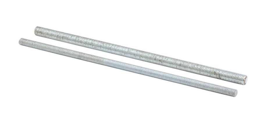 all threaded rod, 144" H x 0.5" D, Steel material, 1350 Lbs load cap, 13" thread len