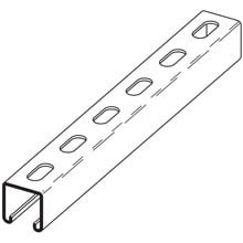 Eaton B-Line series strut channel, 3.25" H x 120" L x 1.62" W, Steel, Hot-dipped galvanized, SH, 12 Gauge