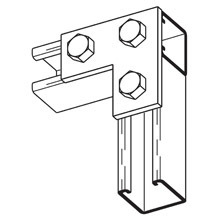 B140SS6 Flat Pre-Assembled Corner Plate, 3 Holes, 3-1/2 in L x 3-1/2 in W x 7/32 in THK, Hot Rolled Steel