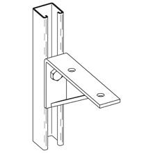 B187HDG Channel Bracket, 3 Holes, 9 in L x 1-5/8 in W x 7/32 in THK, Steel