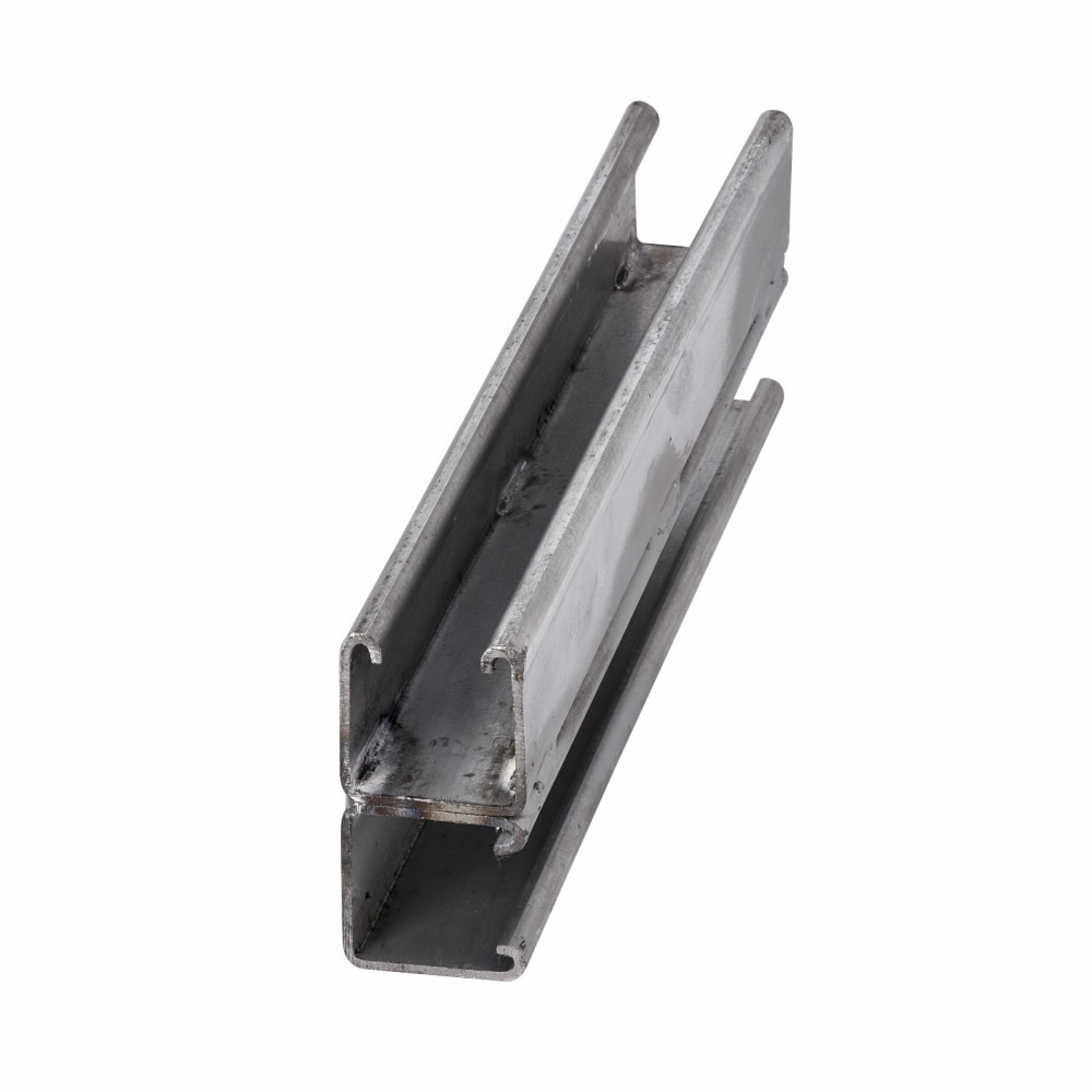 B22D-120HDG Back to Side Metal Framing Channel, 10 ft L 1-5/8 in W 1-5/8 in D 12 ga THK, ASTM A123 Cold Formed Low Carbon Steel, Hot-Dipped Galvanized, Domestic