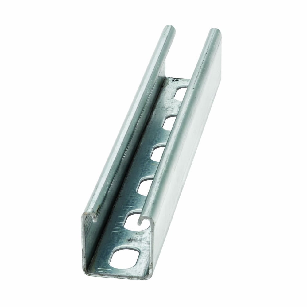B22SH-240AL Slotted Strut Channel, 20 ft x 1-5/8 inch x 1-5/8 inch, Aluminum, SH Holes, 12 Gauge