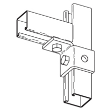 B267LHDG Left Hand Single Corner Connection, 3 Holes, 3-1/2 in W