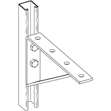 B289-12SS4 B289-12 Channel Bracket, 6 Holes, 12-1/2 in L x 1-5/8 in W x 7/32 in THK, Steel