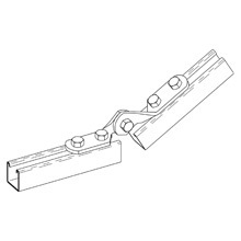 B335SS4 Adjustable Channel Hinge, 4 Holes, 304 Stainless Steel
