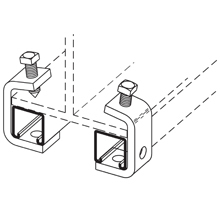 B427SS4 Beam Clamp, 2-1/2 in THK, 1100 lb Load