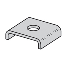 B450-1/2SS4 U-Washer, 9/16 in ID, Low Alloy Steel