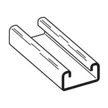 strut channel, 0.81" H x 240" L x 1.62" W, Steel, Hot-dipped galvanized, 14 Gauge