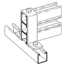 B588HDG 3-Hole U-Support, 5-7/16 in W, Strip Steel