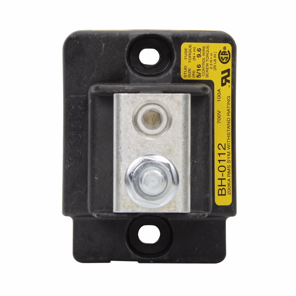 Eaton Bussmann series fuse block, Modular fuse block, Solid State Control Circuits, VFDs, UPS Systems, 0-100 A, 5/16 inch - 18 TPI stud, High temperature thermoplastic, 0-700 V, #14-2/0 AWG Cu