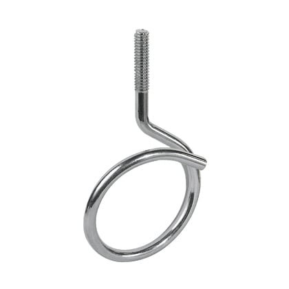 BR-2.0-1/4-20 StrongHold Threaded Bridle Ring, 2 in Ring, 2 in Dia Cable, Carbon Steel, Bright Electro-Plated Zinc