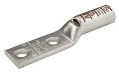 CLWN-750-38-1 SureCrimp CLWN 2-Hole Lug Compression Connector With Sight Hole, 750 kcmil Copper Conductor, Die Code: I-106, 3/8 in Stud