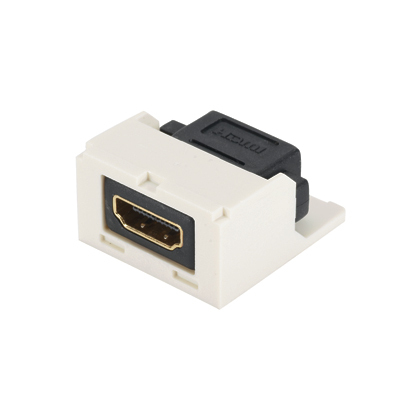 CMHDMIEI PanNet Mini-Com 2-Position Dual Space Type A HDMI 2.0 Module, Female x Female Connector, 2 Ports, Coupler Termination, Electric Ivory