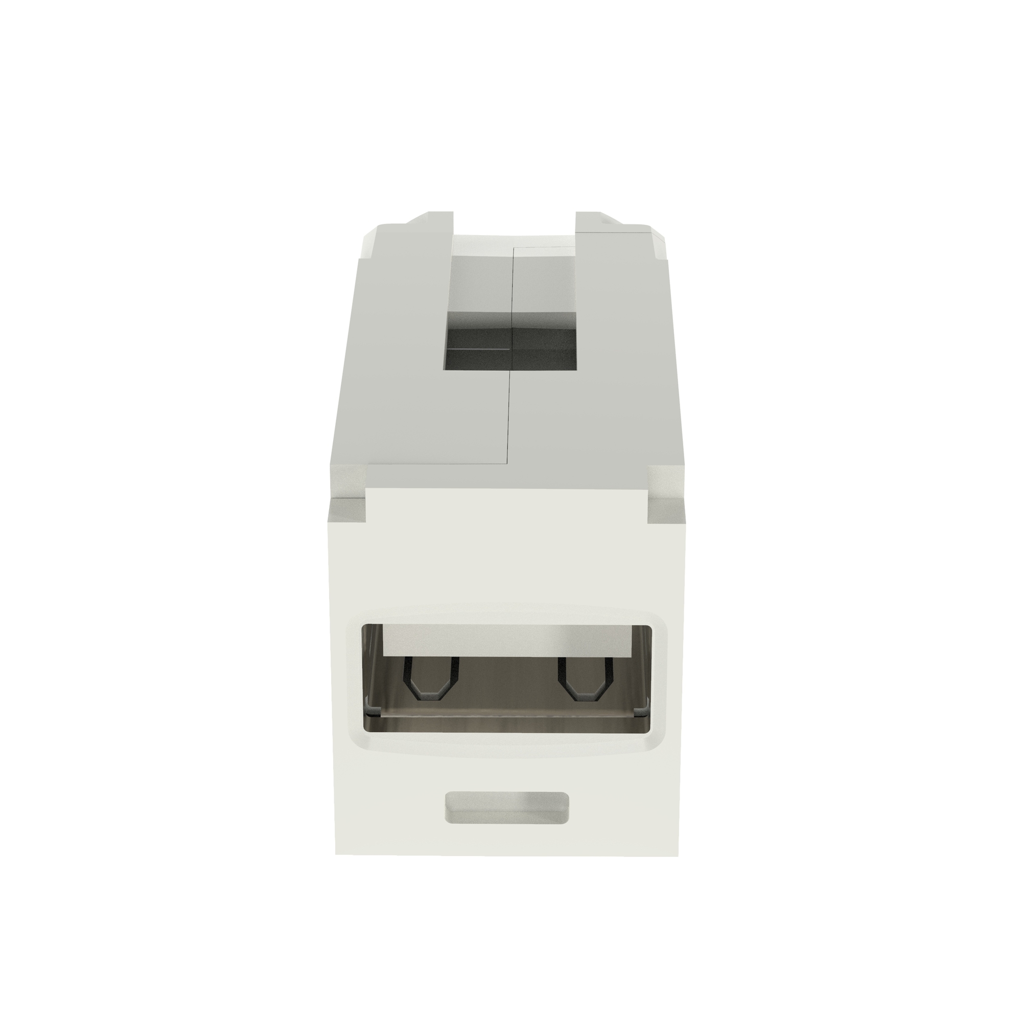 CMUSBAAIW 1-Position Single Space USB 2.0 Coupler Module, Female A x Female A Connector, 1 Port, Coupler Termination, Snap-Fit Mount, Off-White