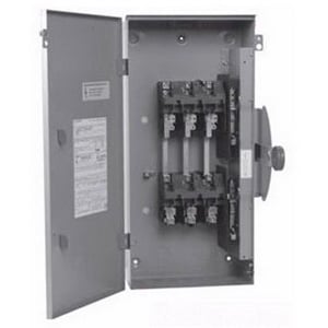 DT368URK K Series Double Throw Heavy Duty Non-Fusible Safety Switch, 600 VAC, 250 VDC, 1200 A, 50 hp, 350 hp, 3 Form C 3PDT Contact, 3 Poles