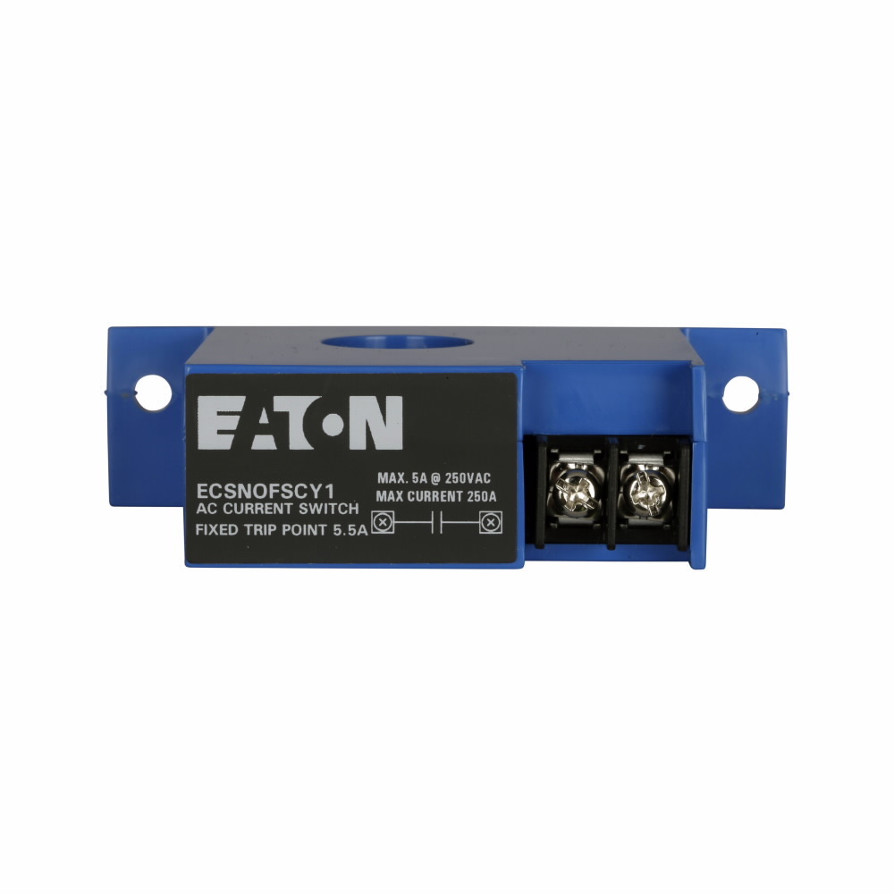 ECSNOFSCY1 CurrentWatch Self-Powered Solid Core Housing Current Switch, 120 ms Response, Solid State Relay Output, 240 V AC/DC
