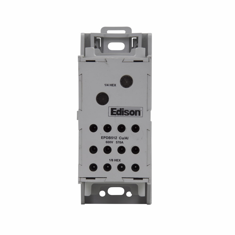 EPDB512 Enclosed Power Distribution Block, 600/690 V AC/DC, 570 A, 4 AWG to 300 kcmil Wire