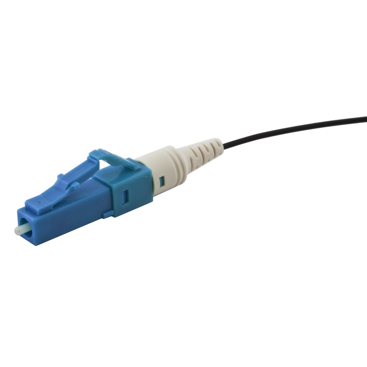 FCLC900KSM12 Pre-Polished Standard Fiber Optic Connector, LC Connector, 125 um OS2 Single-Mode Fiber, 250/900 um, Zirconia Ceramic Ferrule