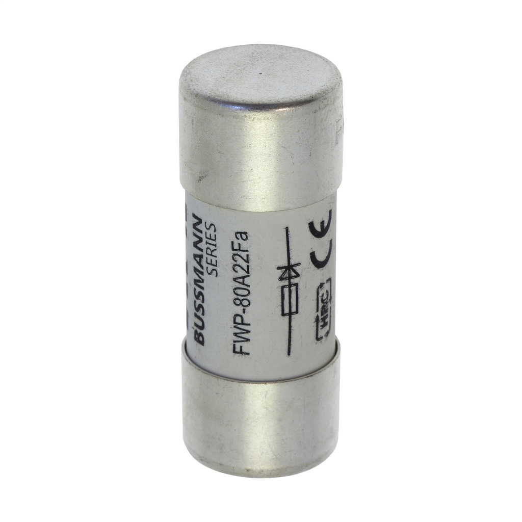 FWP-80A22F High Speed Fuse, 80 A, 700 V AC, 200 kA Interrupt, Class: aR, Cartridge Body