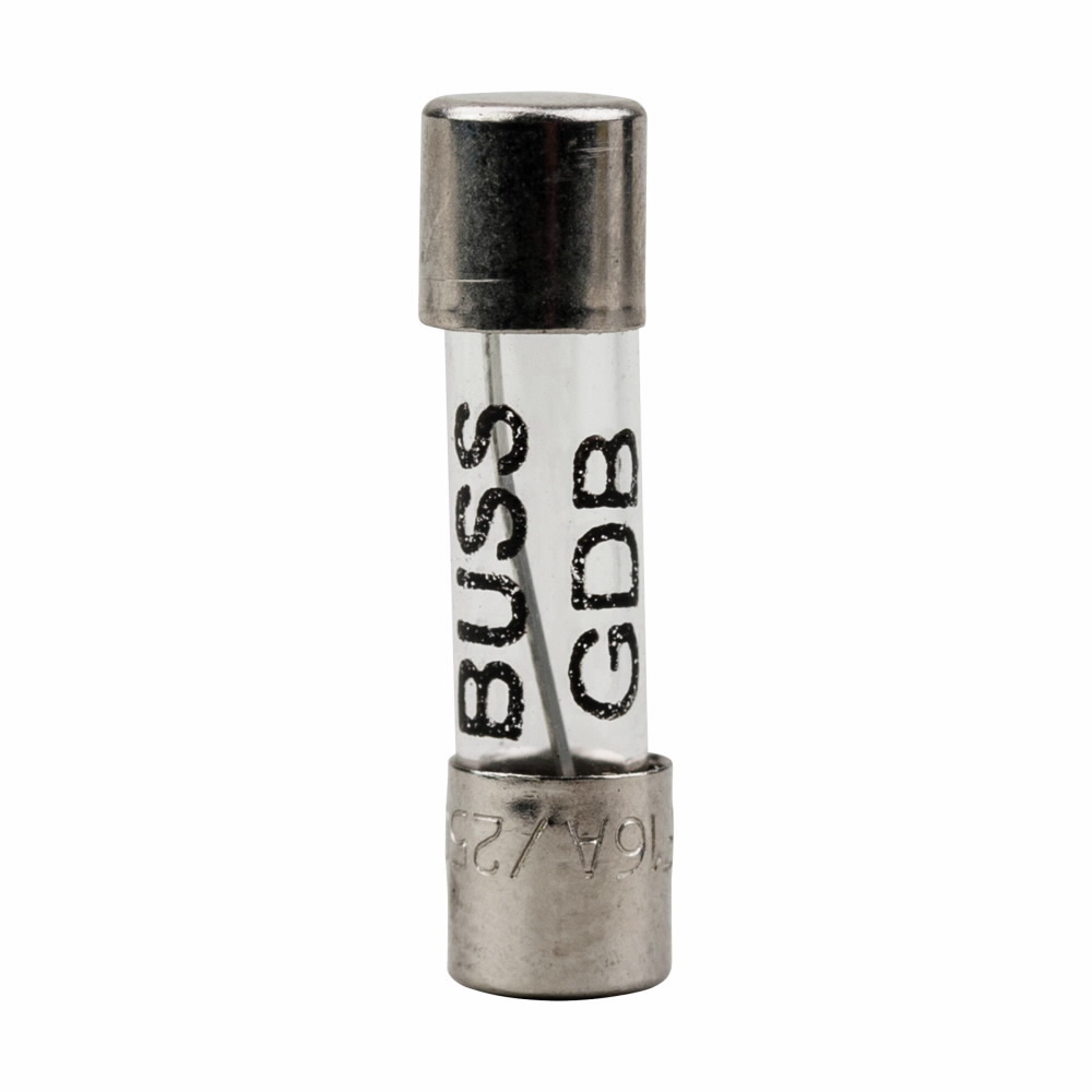GDB-16A GDB Low Breaking Small Dimension Fast Acting Fuse, 16 A, 250 V AC, 35 A Interrupt, Cylindrical Body