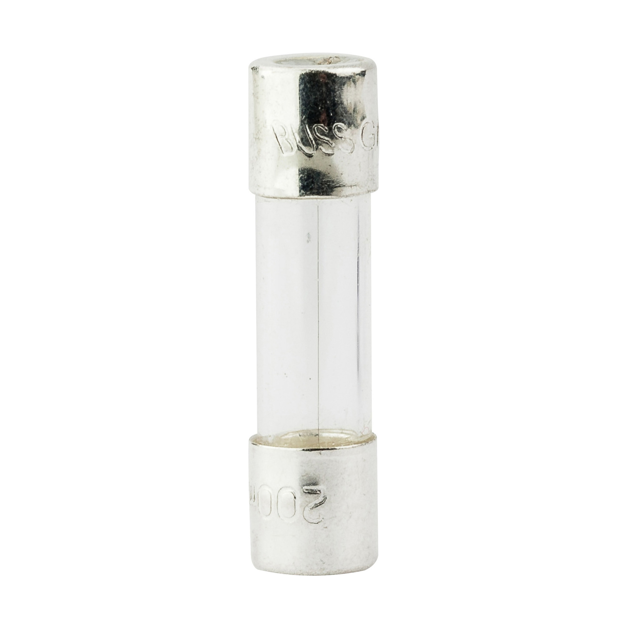 GMA-200-R Low Breaking Small Dimension Fast Acting Fuse With Silver Plated Brass End Caps, 200 mA, 250 V AC, 35 A, 10 kA Interrupt, Cylindrical Body