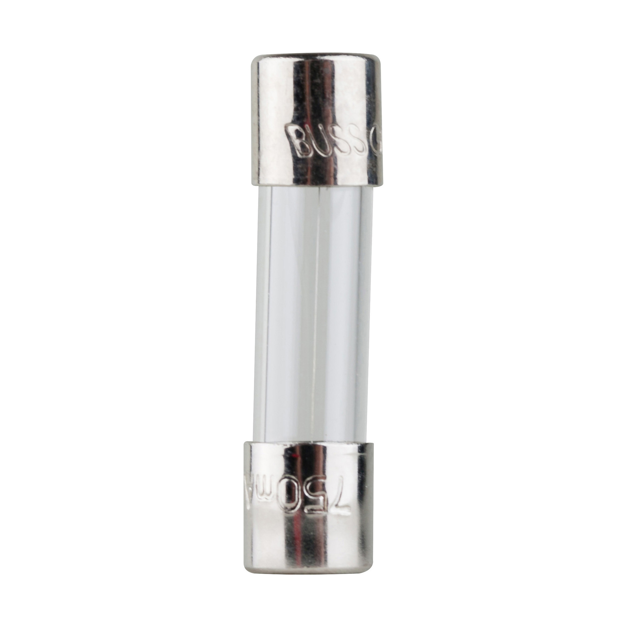 GMA-750-R Low Breaking Small Dimension Fast Acting Fuse With Nickel Plated Brass End Caps, 750 mA, 250 V AC, 35 A, 10 kA Interrupt, Cylindrical Body