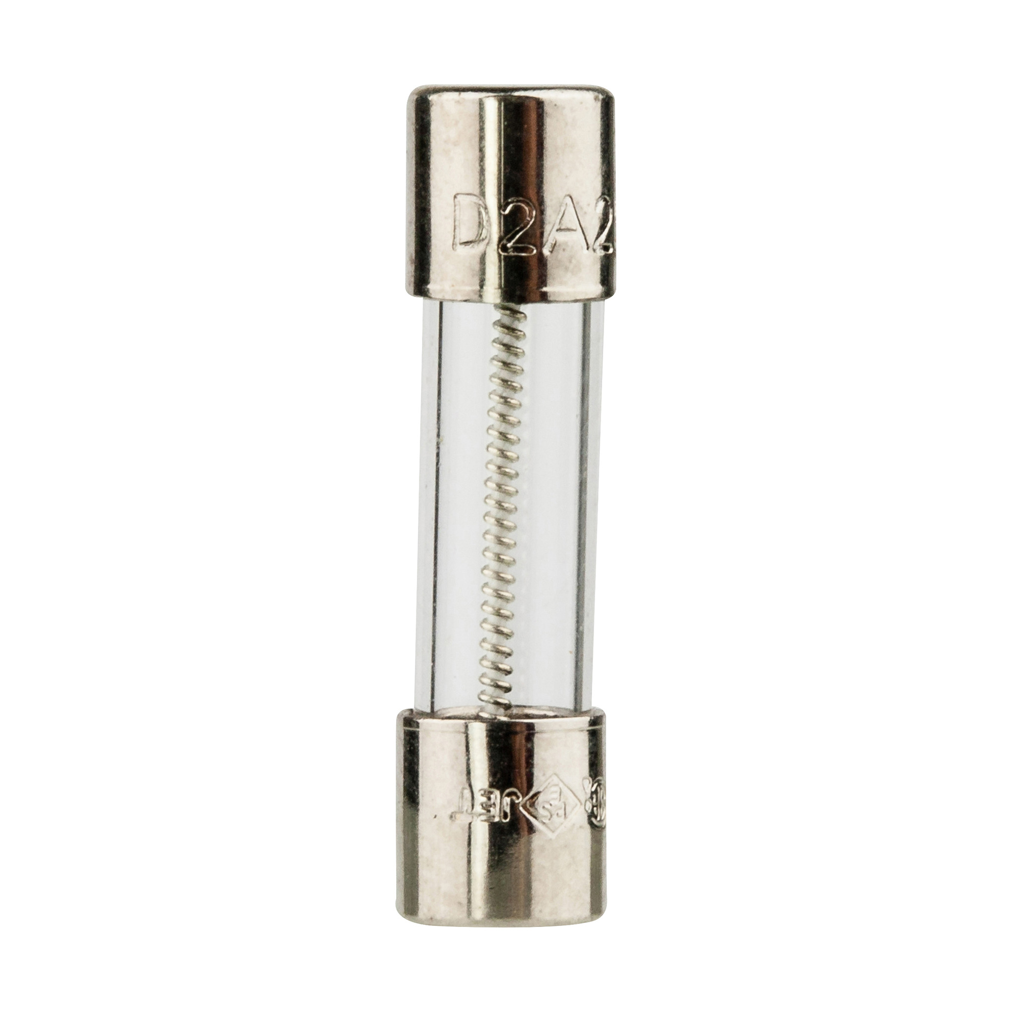 GMD-2-R Low Breaking Small Dimension Time Delay Fuse With Nickel Plated Brass End Caps, 2 A, 250 V AC, 100 A/10 kA Interrupt, Cylindrical Body