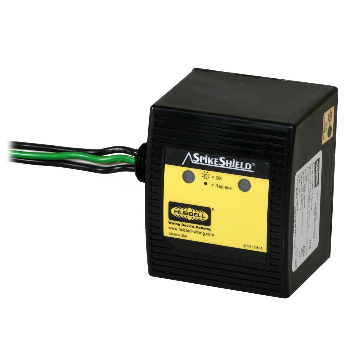 HBL3W50 Wired-In AC Surge Arrestor, Electrical Ratings: 120/240 V, 60 Hz, 25 kA Short Circuit, 1 Phase
