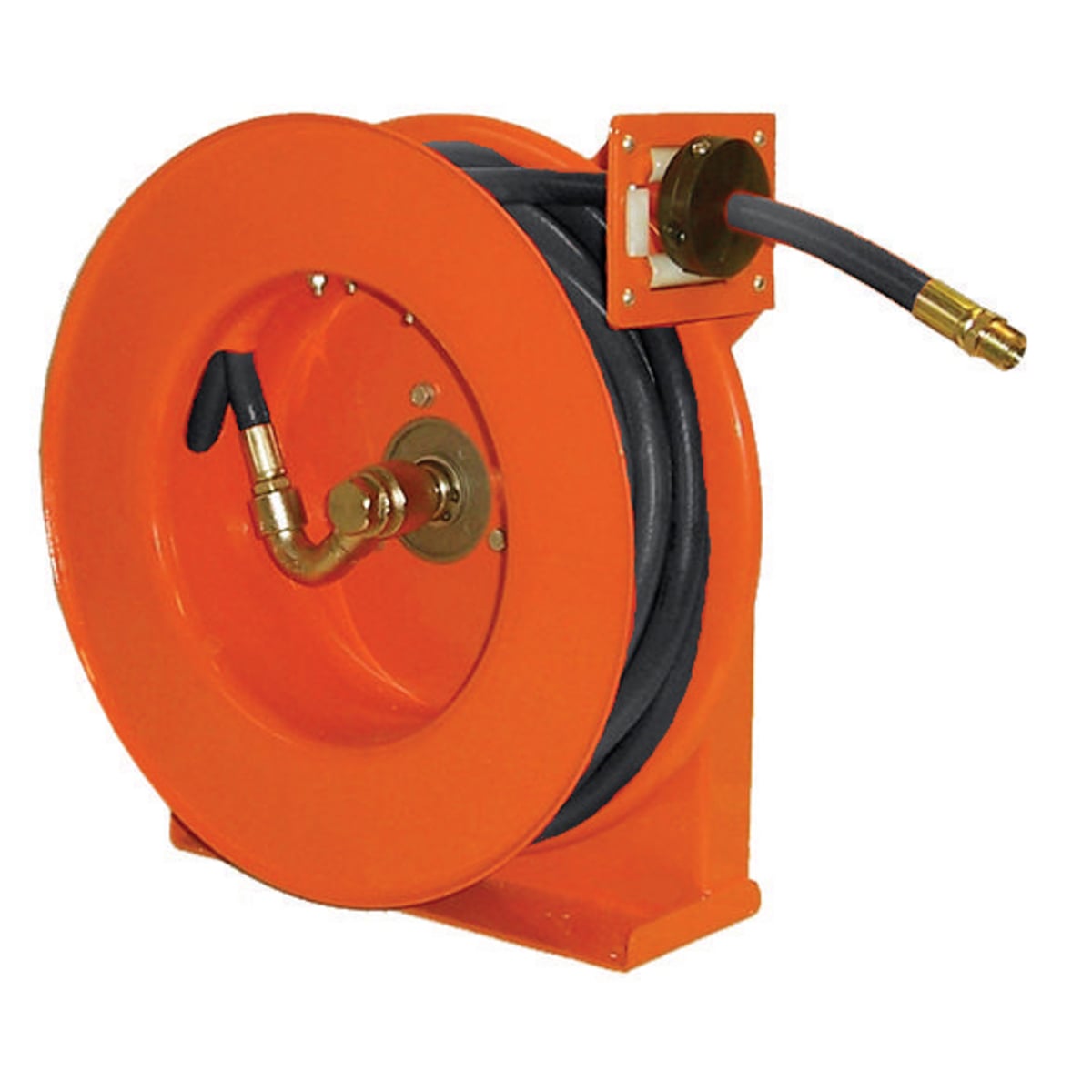 HBLHR3870 Heavy Duty Low Pressure Air/Water Hose Reel, 0.375 in ID x 0.65 in OD x 70 ft L Hose, 300 psi Pressure, 20.38 in Dia x 3.35 in W Reel