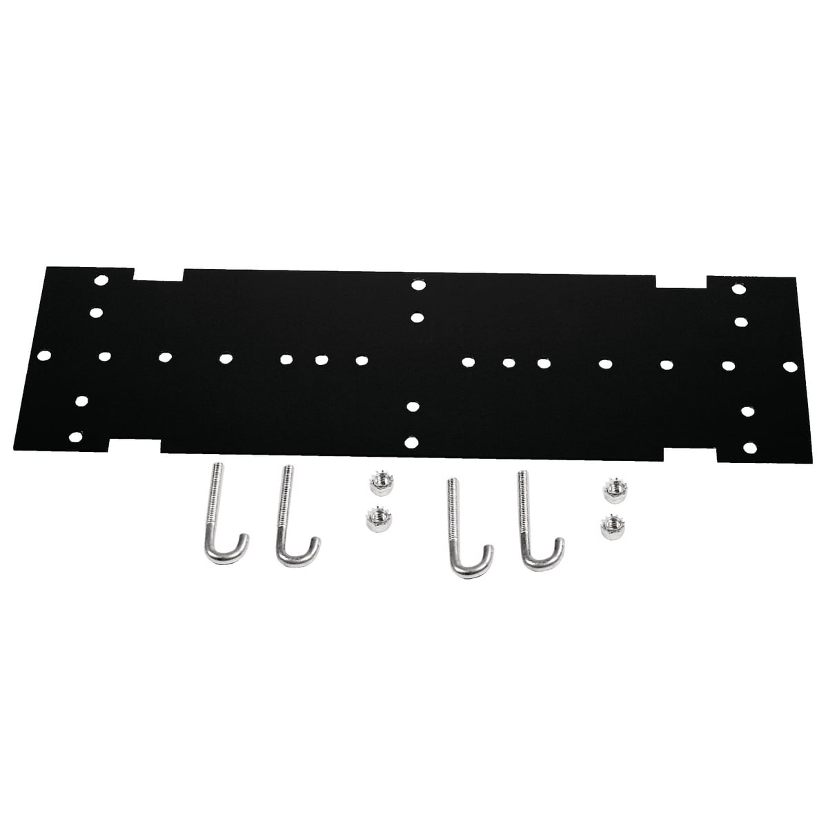 HLMPK19D Fabricated Standard Mounting Kit, For Use With 6 in D Relay Ladder Rack, 19 in L x 8.6 in W x 0.1 in H, Steel, Black