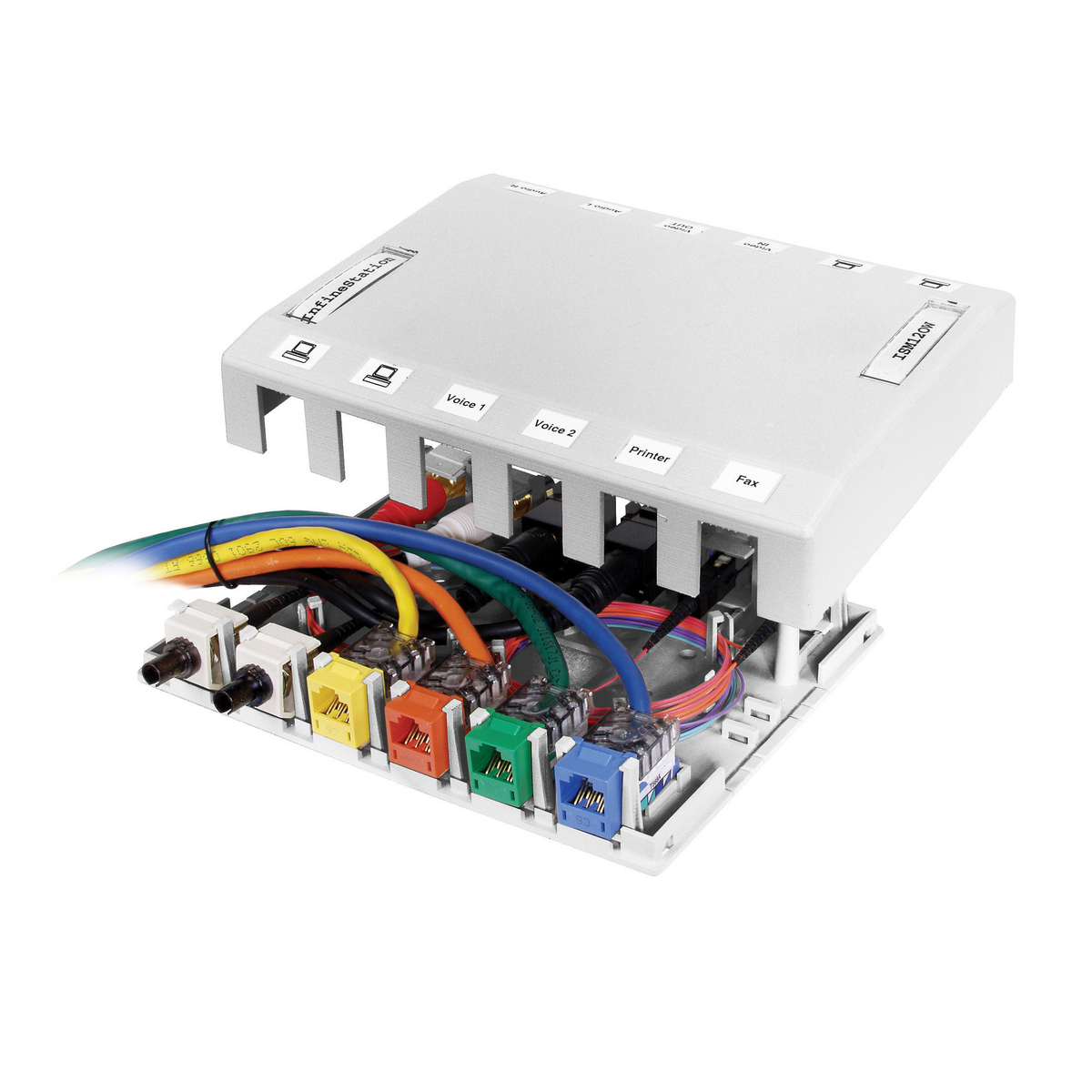 ISB12W 12-Port Standard Surface Mount Box, Surface Mount, Composite