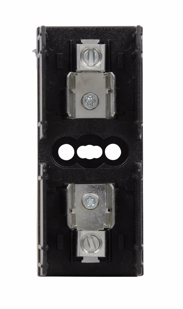 J600 Series Fuse Block, 0.5-30A, 600 Vac, 600 Vdc, Class J, Thermoplastic material, DIN rail mounting, Box lug w/retaining clip (copper only) connection, Single-pole, 200 kAIC RMS Sym. interrupt rating, #2-14 AWG (copper) wire size, J600 se