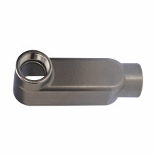 LB28SS Condulet Type LB Conduit Outlet Body With Cover and Gasket, 3 in Hub, 5 Form, Malleable Iron, Hot Dipped Galvanized