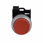 Eaton M22 modular pushbutton M22 Pushbutton, Complete Device, 22.5 mm, Extended, Momentary, Non-illuminated, Bezel: Silver, Button: Red, 1NO-1NC, IP67, IP69K, NEMA 4X
