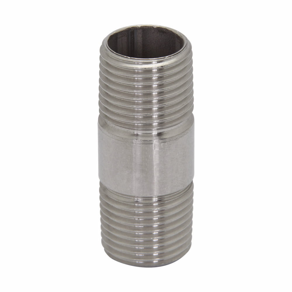 NPL100CL 304SS Conduit Nipple, 1 in x Close, For Use With Rigid Conduits, 304 Stainless Steel, Bright Polished